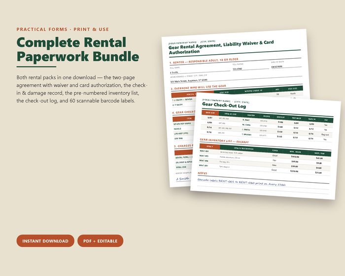 Complete Rental Paperwork Bundle