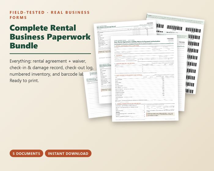 Complete Rental Paperwork Bundle pages